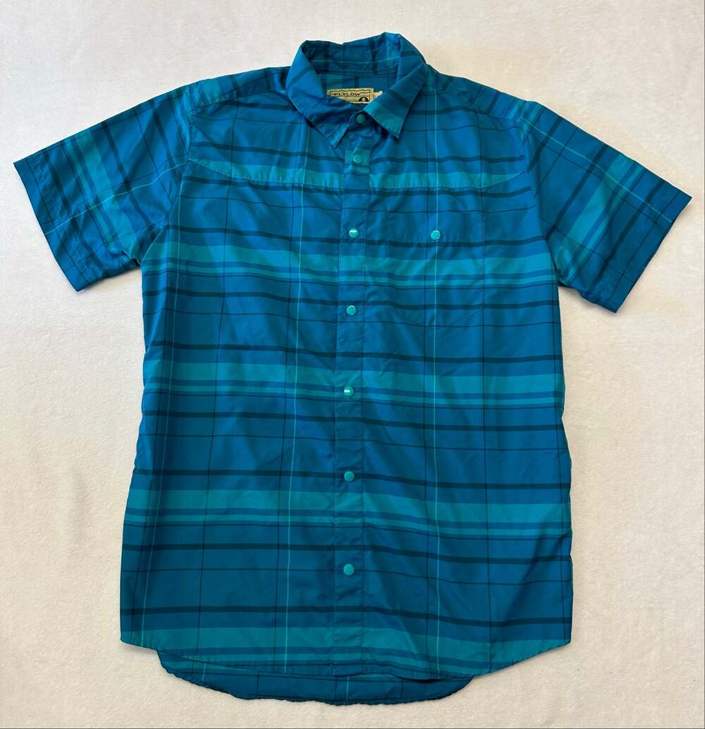 Flylow Mens Nelson Plaid Short Sleeve Shirt Medium